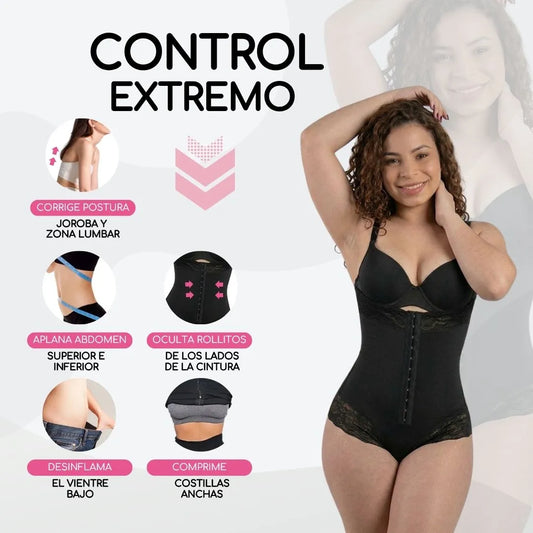 FAJA BODY STRAPLESS CON ENCAJE SILICONADA